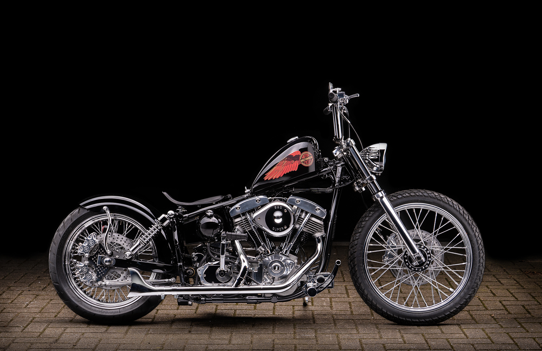 motor foto black bobber motorcycle